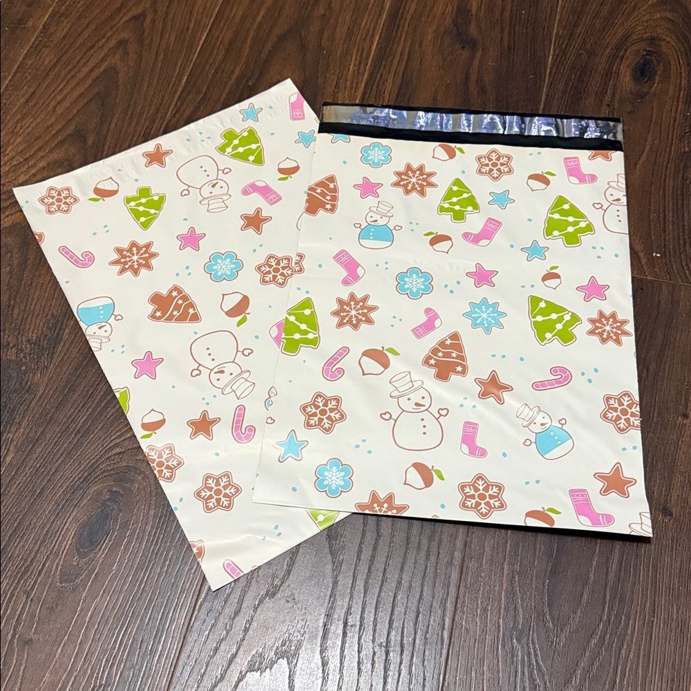 Festive Holiday Patterned Poly Mailers (20pc) - Picture 2 of 2